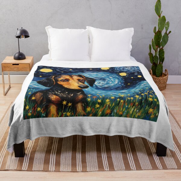 Item preview, Vintage Pup Amidst Starry Splendor - Van Gogh's Night Reenvisioned designed and sold by Silver Medal.
