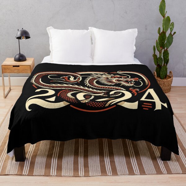 Item preview, Majestic 2024 Dragon - Retro Asian Art Style designed and sold by Retro Travel Design.