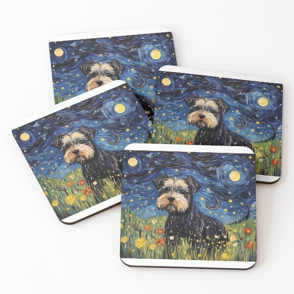 Item preview, Vintage Van Gogh Pup - Watercolor Starry Night Reverie designed and sold by Silver Medal.