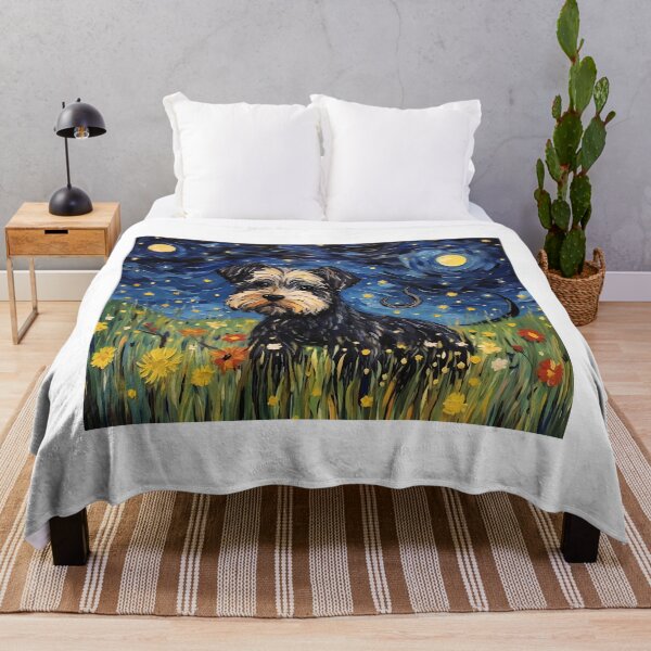 Item preview, Vintage Van Gogh Pup - Watercolor Starry Night Reverie designed and sold by Silver Medal.