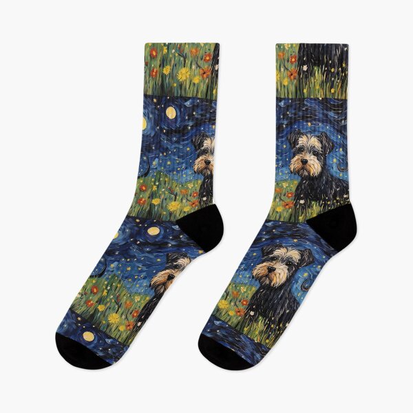 Item preview, Vintage Van Gogh Pup - Watercolor Starry Night Reverie designed and sold by Silver Medal.