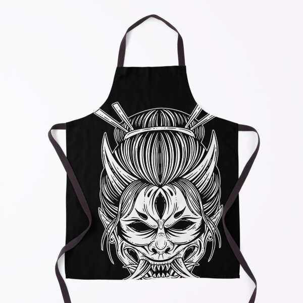 Aperçu de l'œuvre Tête de Geisha Masque de Geisha Japonais Fille Tatouage Dark Art créée et vendue par MORSPECTIVE.
