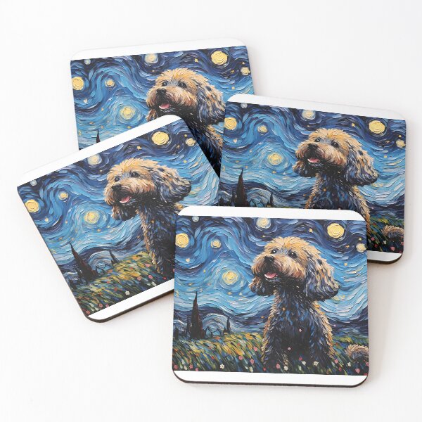 Item preview, Starry Canine Elegance - Van Gogh's Legacy in Watercolor Vintage designed and sold by Silver Medal.