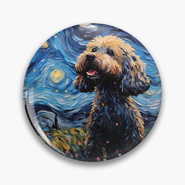 Item preview, Starry Canine Elegance - Van Gogh's Legacy in Watercolor Vintage designed and sold by Silver Medal.