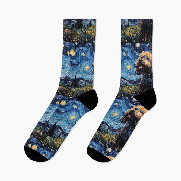 Item preview, Starry Canine Elegance - Van Gogh's Legacy in Watercolor Vintage designed and sold by Silver Medal.