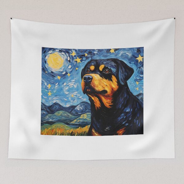Item preview, Night's Faithful Companion - Watercolor Vintage with Van Gogh's Touch designed and sold by Silver Medal.