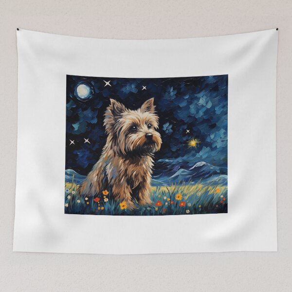 Item preview, Canine Whisper in the Starry Night - Van Gogh Watercolor Vintage designed and sold by Silver Medal.
