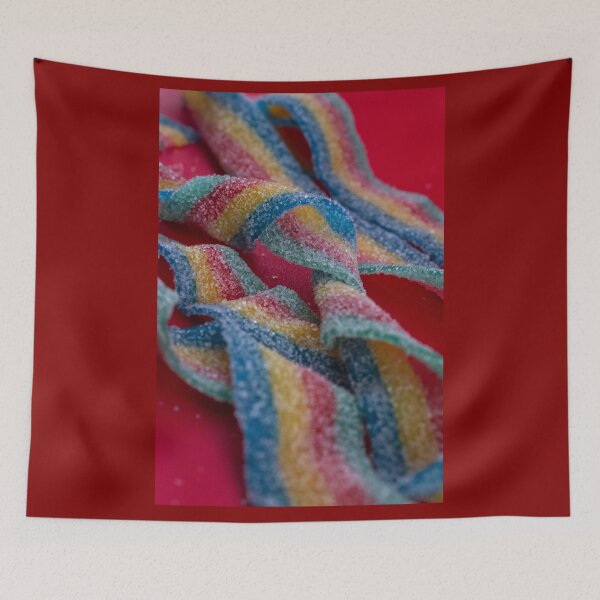 Item preview, Rainbow Ribbon Candy on Red designed and sold by uzasynystersyn.
