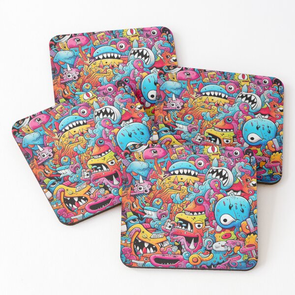 Item preview, Colorful Monster Doodle designed and sold by DoodleDreamShop.