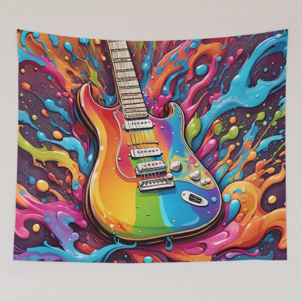 Aperçu de l'œuvre Electric Guitar Paint Splash créée et vendue par TheArtOfPat.