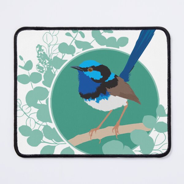 Aperçu de l'œuvre Couronne d'eucalyptus bleu Wren vert créée et vendue par blueidesign.