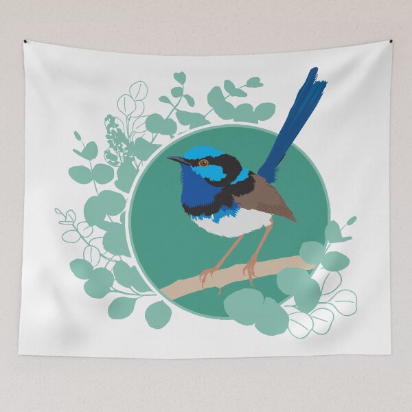 Item preview, Wren Blue Eucalyptus Wreath green designed and sold by blueidesign.