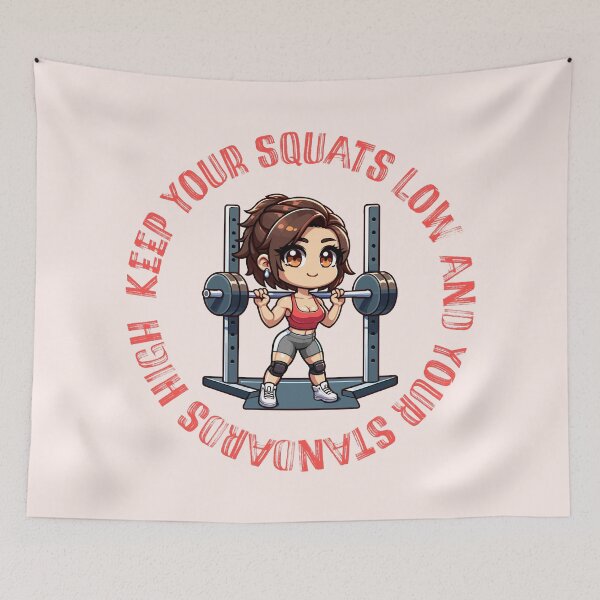 Item preview, Strong Gym Girl - Keep your squats low and your standards high designed and sold by Monkey-Bar.