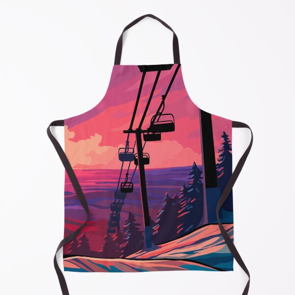 Item preview, Ski Resort Lift Skiier Snowboarder Art designed and sold by PITL206.