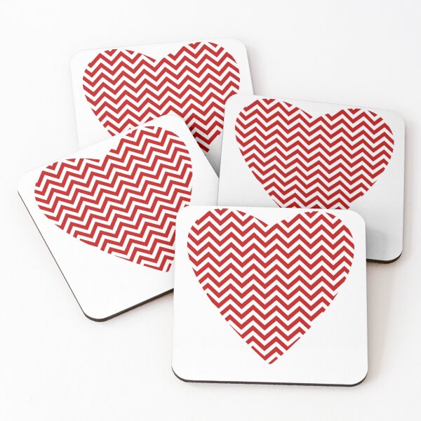 Item preview, Red and White Chevron Heart Design designed and sold by snugglesprout.