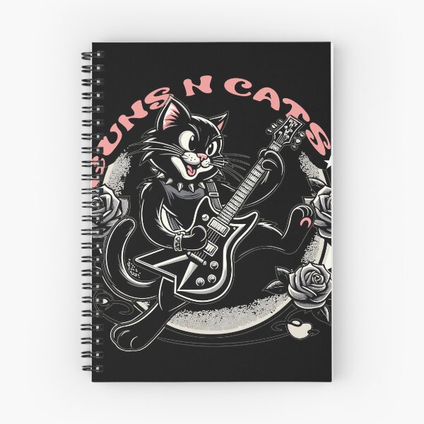 Item preview, Rocking Feline Guitarist Illustration designed and sold by inkArtistryfine.