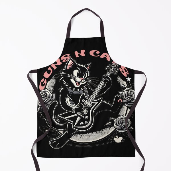 Item preview, Rocking Feline Guitarist Illustration designed and sold by inkArtistryfine.
