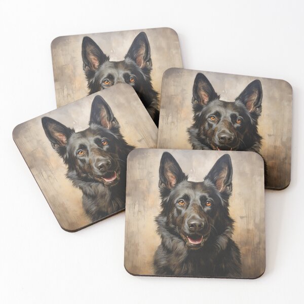 Item preview, Black German Shepherd Portrait 05 designed and sold by Elisabeth Lucas.