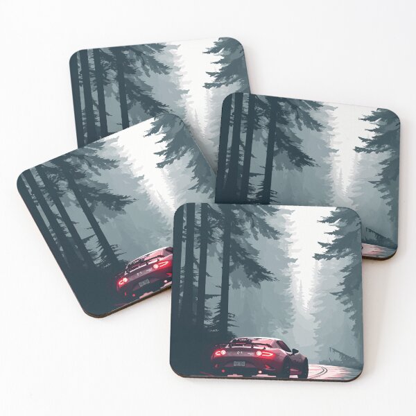 Item preview, Driving Gray MX5 RF on a rainy day designed and sold by NiceGoodBetter.