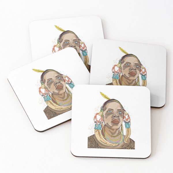 Item preview, Vibrant African Digital Portrait, Afro Art designed and sold by LotusDigitalArt.