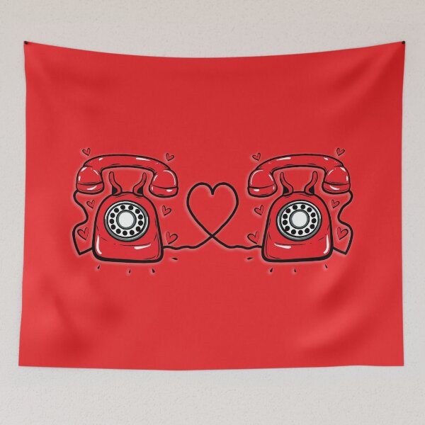 Item preview, Two red love phones for loved ones designed and sold by HarridanCreates.