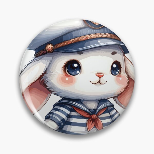 Item preview, Striped Sailor Bunny Charm designed and sold by ECuteDesigns.