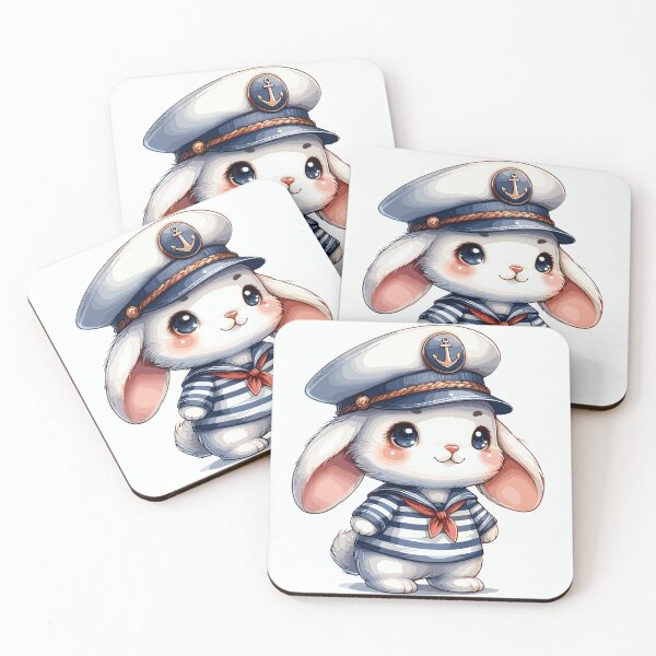 Item preview, Striped Sailor Bunny Charm designed and sold by ECuteDesigns.