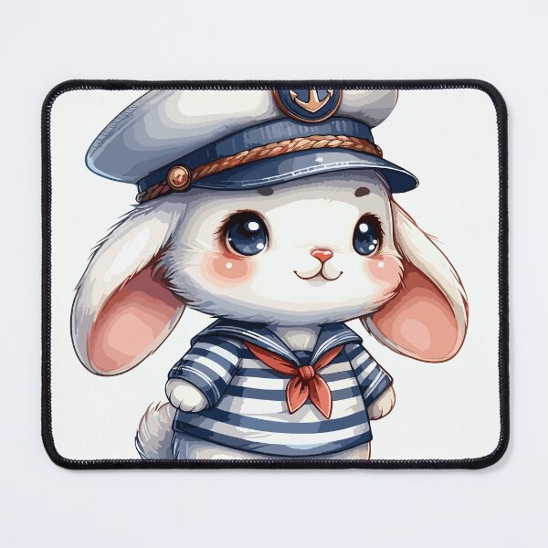 Item preview, Striped Sailor Bunny Charm designed and sold by ECuteDesigns.