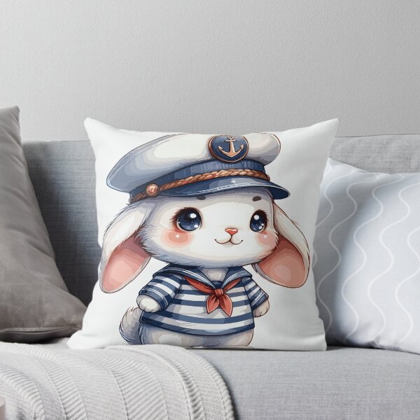 Item preview, Striped Sailor Bunny Charm designed and sold by ECuteDesigns.
