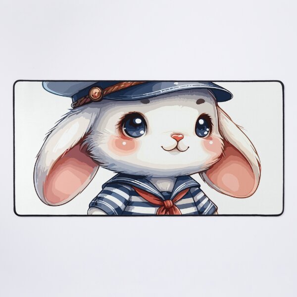 Item preview, Striped Sailor Bunny Charm designed and sold by ECuteDesigns.