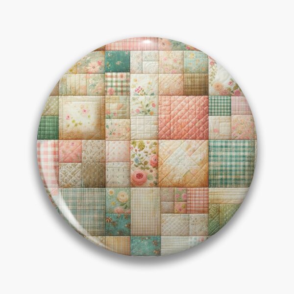Artikelvorschau, Frühlingsfarbenes Patchwork-Quiltmuster entworfen und verkauft von PinUpPizzazz.