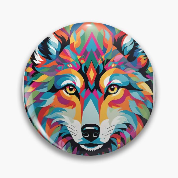 Item preview, Colourful Kaleidoscopic Wolf designed and sold by JoyPhotoArt.