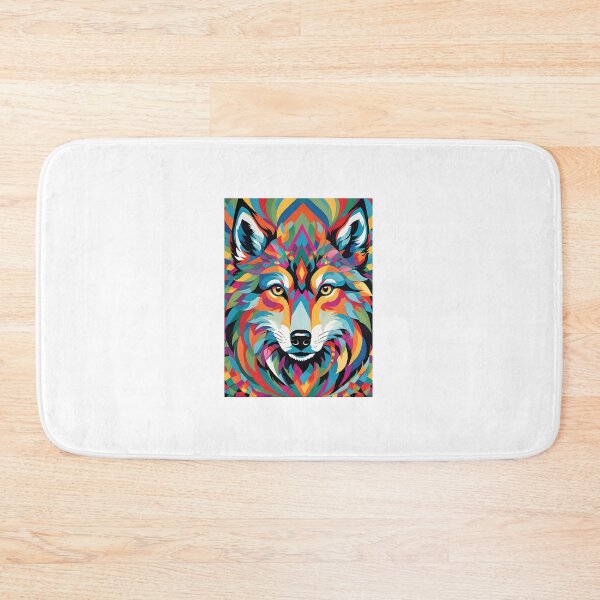 Item preview, Colourful Kaleidoscopic Wolf designed and sold by JoyPhotoArt.