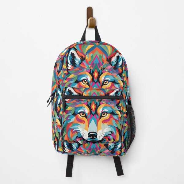 Item preview, Colourful Kaleidoscopic Wolf designed and sold by JoyPhotoArt.