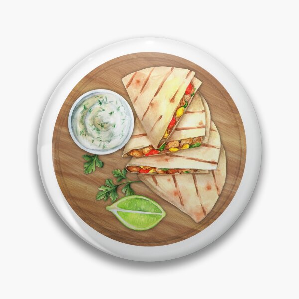Item preview, Quesadilla With Chicken Corn And Pepper Watercolor designed and sold by BurchardWiley.