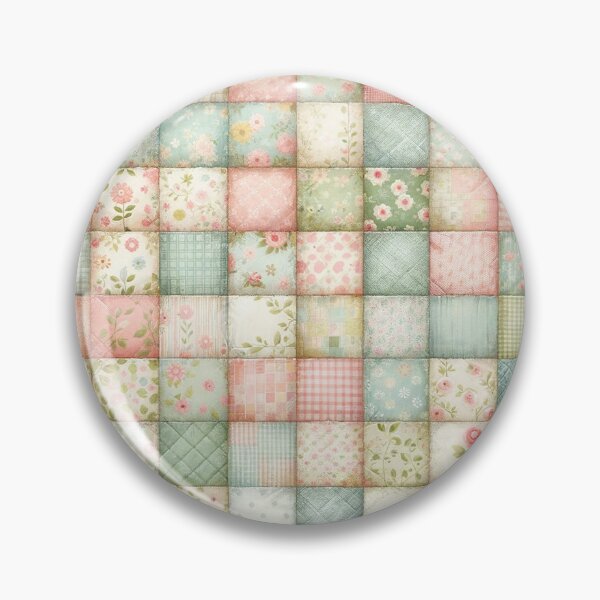 Artikelvorschau, Frühlingsfarbenes Patchwork-Quiltmuster entworfen und verkauft von PinUpPizzazz.