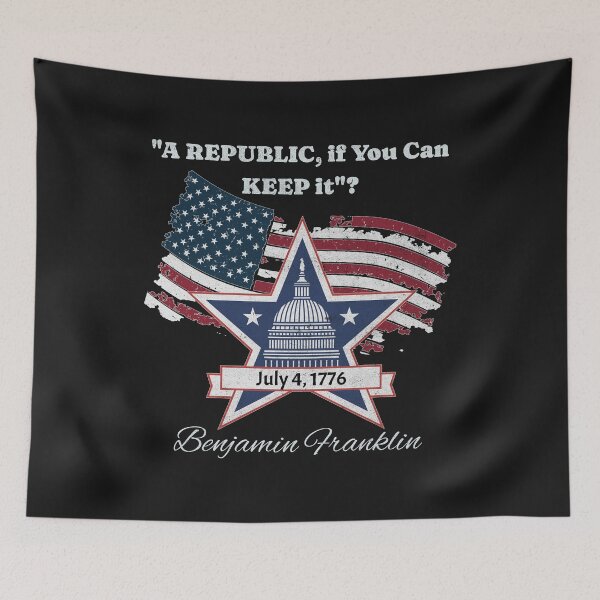 Item preview, A Republic, if you can keep it/white letters designed and sold by AychtuoImages.