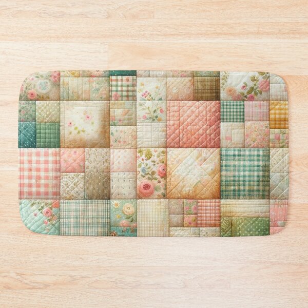 Item preview, Spring Colored Patchwork Quilt Pattern designed and sold by PinUpPizzazz.