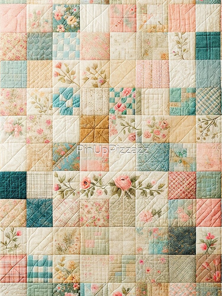 Thumbnail 3 of 3, Scarf, Spring Colored Patchwork Quilt Pattern designed and sold by PinUpPizzazz.