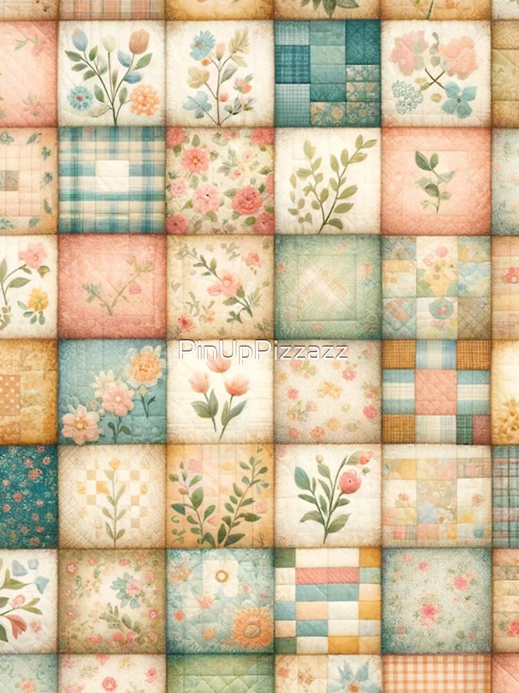 Thumbnail 4 of 4, iPhone Case, Spring Inspired Patchwork Quilt Pattern designed and sold by PinUpPizzazz.
