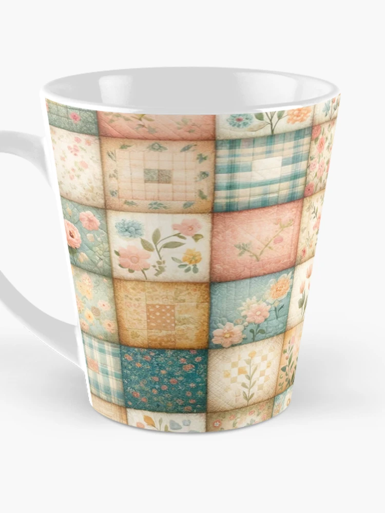 Thumbnail 3 of 4, Coffee Mug, Spring Inspired Patchwork Quilt Pattern designed and sold by PinUpPizzazz.