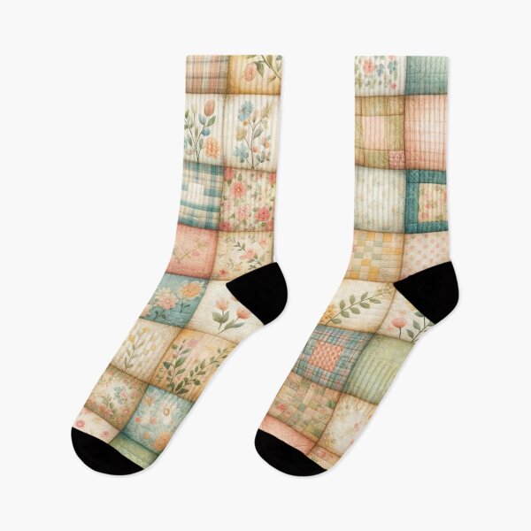 Item preview, Spring Inspired Patchwork Quilt Pattern designed and sold by PinUpPizzazz.
