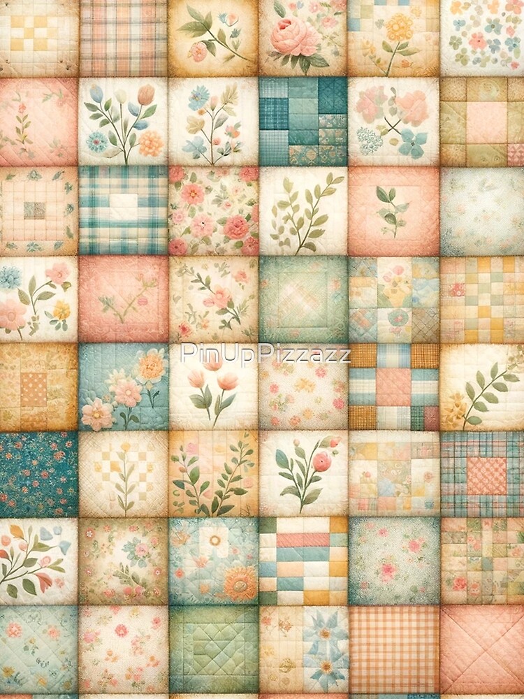Thumbnail 3 of 3, Scarf, Spring Inspired Patchwork Quilt Pattern designed and sold by PinUpPizzazz.