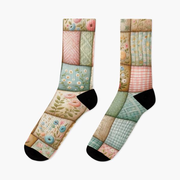 Item preview, Spring Patchwork Quilt Pattern designed and sold by PinUpPizzazz.