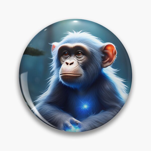 Artikelvorschau, Cute Blue Cosmic Chimpanzee entworfen und verkauft von TheArtOfPat.