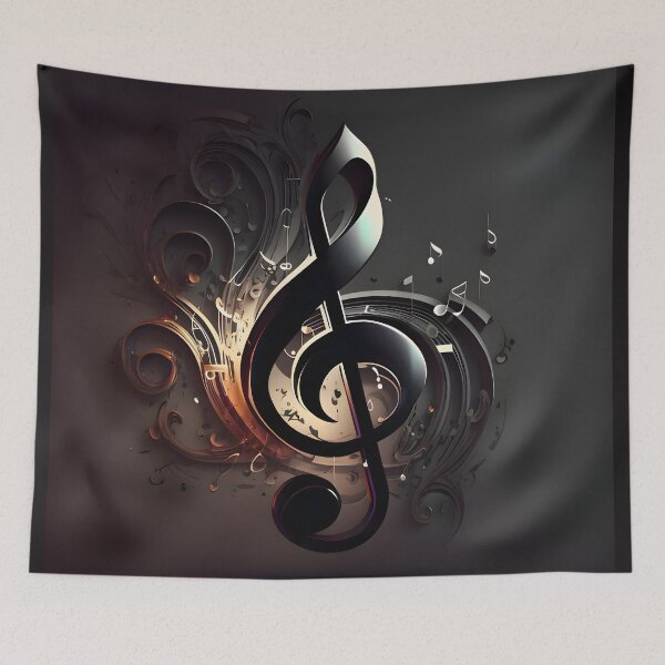 Item preview, Dark Treble Clef Art designed and sold by Melodic-Designs.