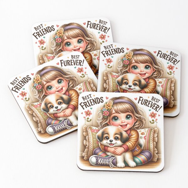 Item preview, Forever Friends: A Girl and Her Puppy designed and sold by luvablelifeform.