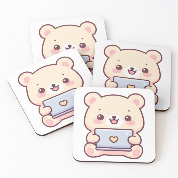Item preview, Cute Bear Holding A Laptop Clipart designed and sold by SnuggleSafari.