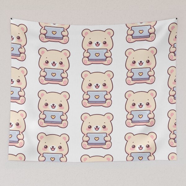 Item preview, Cute Bear Holding A Laptop Clipart designed and sold by SnuggleSafari.