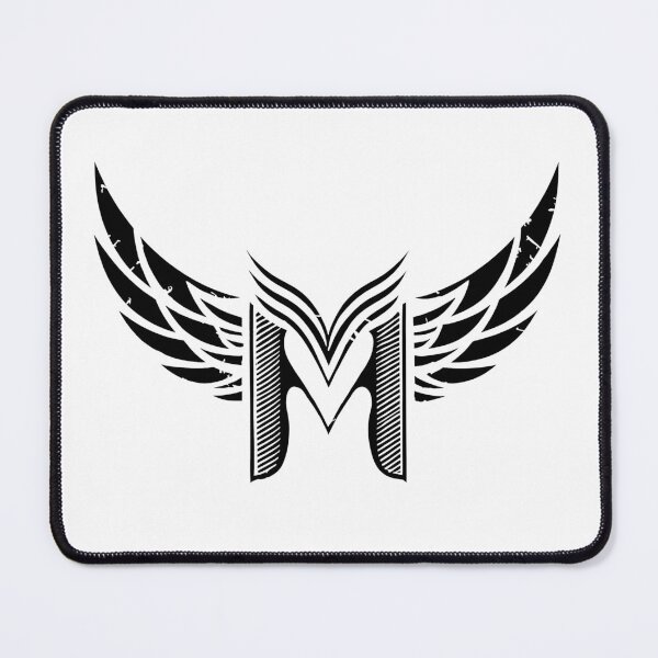 Item preview, Letter "M" vintage, vector wings Logo, Alphabet M, Name Start with M, M Logo, letter M design, designed and sold by deluxelion.